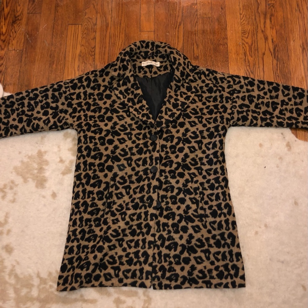LEOPARD PRINT BLAZER JACKET